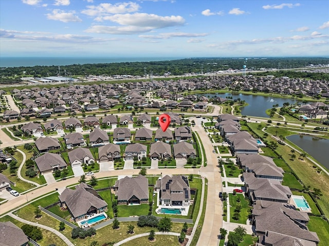 2314 Navo Ln, League City, TX 77573 - aerial view of property's location with a nearby body of water and nearby suburban area