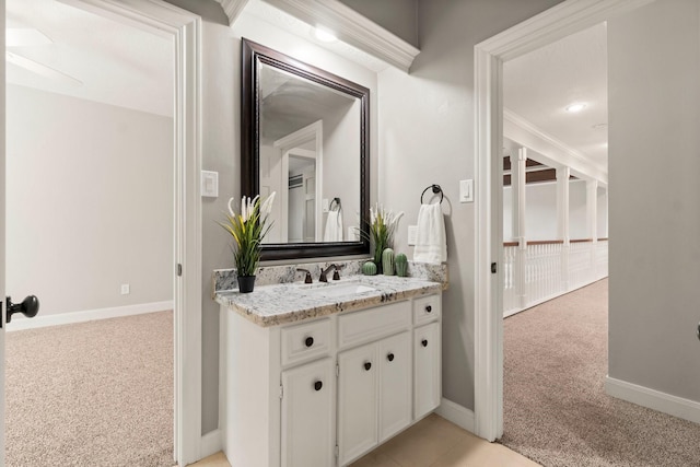 11407 Squiredale Dr, Houston, TX 77070 - bathroom with vanity and baseboards