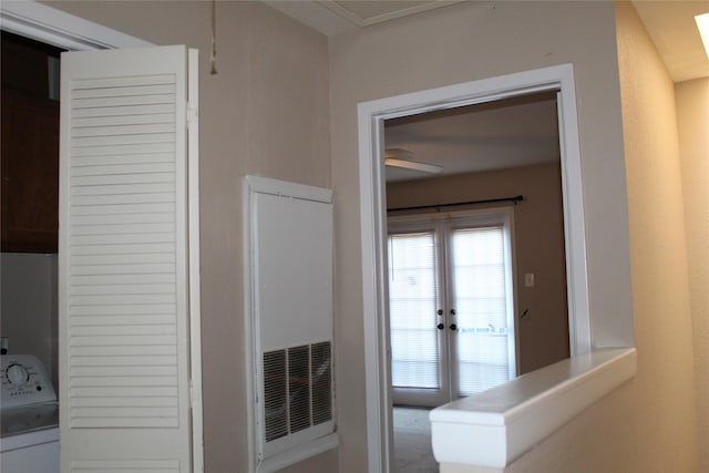 10001 Westpark Dr Unit 25, Houston, TX 77042 - hall featuring washer / dryer and a heating unit