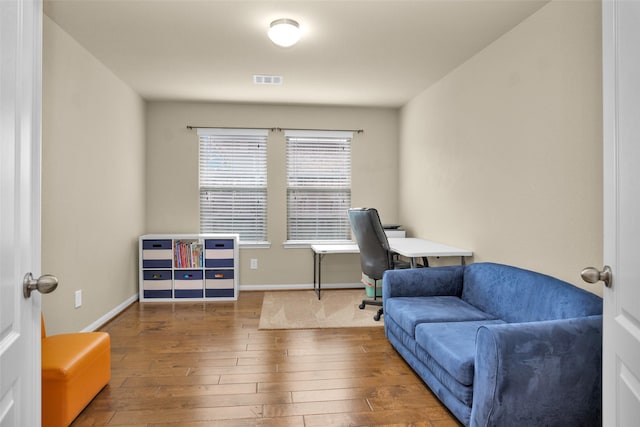 2602 Tacoma Springs Dr, Conroe, TX 77304 - office with hardwood / wood-style floors and baseboards