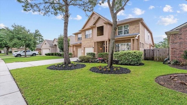 13822 Birney Point Ln, Houston, TX 77044 - view of front of house with concrete driveway, a garage, and brick siding