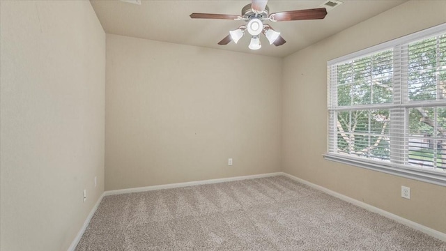 13822 Birney Point Ln, Houston, TX 77044 - carpeted empty room with ceiling fan and baseboards