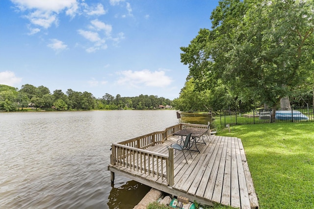 1927 E Lake Dr, Huntsville, TX 77340 - dock featuring a deck with water view
