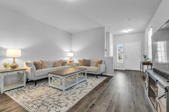 25424 Grotto Falls Ln, Porter, TX 77365 - living area with wood finished floors and baseboards