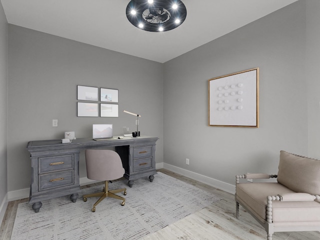 2965 Rustic Pier Ln, League City, TX 77573 - home office with wood finished floors and baseboards