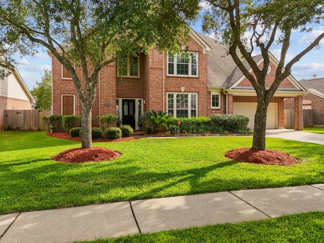2965 Rustic Pier Ln, League City, TX 77573 - view of front of property featuring driveway, brick siding, and an attached garage