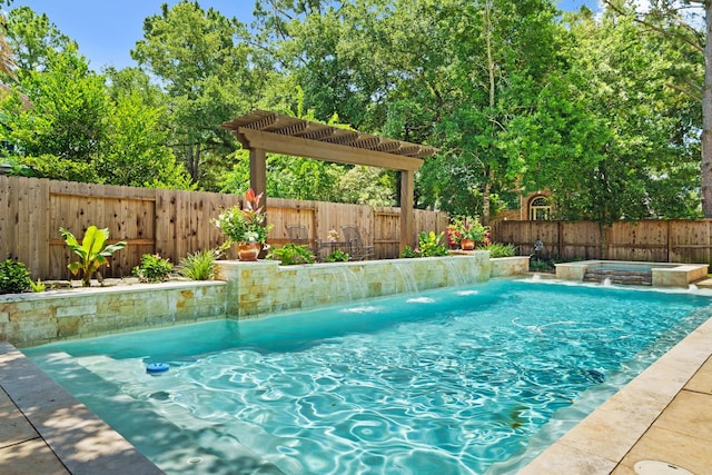 1915 Landon Point Cir, Katy, TX 77450 - view of pool featuring a fenced backyard and a pool with connected hot tub