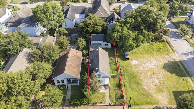 1806 State St, Houston, TX 77007 - aerial view of residential area with property parcel outlined