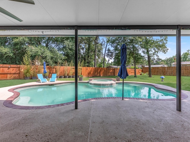 25169 Nutley Cir, Porter, TX 77365 - view of pool featuring a patio area and a pool with connected hot tub
