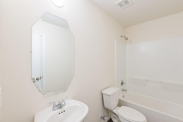 2722 Stallings Dr, Houston, TX 77088 - full bathroom with a sink, toilet, and shower / bathtub combination
