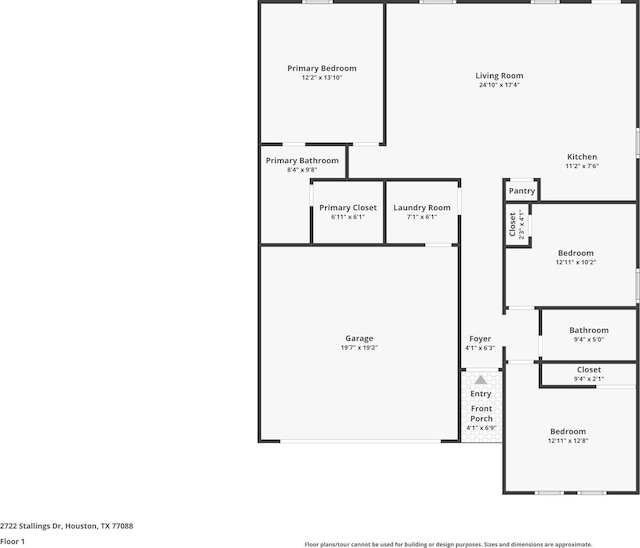 2722 Stallings Dr, Houston, TX 77088 - home floor plan