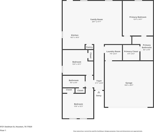 9721 Stedman St, Houston, TX 77029 - room layout