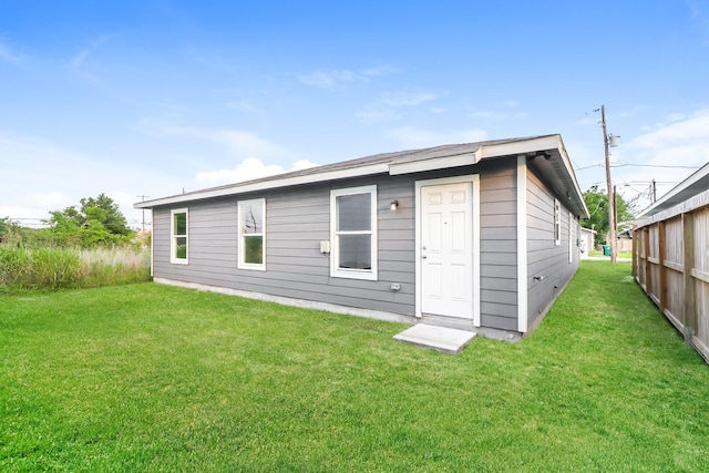 9721 Stedman St, Houston, TX 77029 - back of house with a lawn