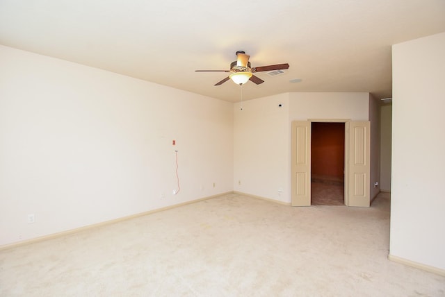 2614 Palm Harbour Dr, Missouri City, TX 77459 - unfurnished room with a ceiling fan, light colored carpet, and baseboards
