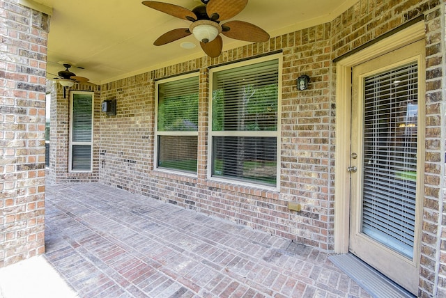 2614 Palm Harbour Dr, Missouri City, TX 77459 - view of patio featuring a ceiling fan