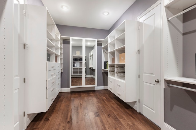 74 N Curly Willow Cir, Tomball, TX 77375 - spacious closet with dark wood-type flooring