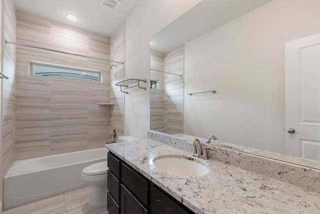 74 N Curly Willow Cir, Tomball, TX 77375 - full bathroom featuring toilet, vanity, and  shower combination