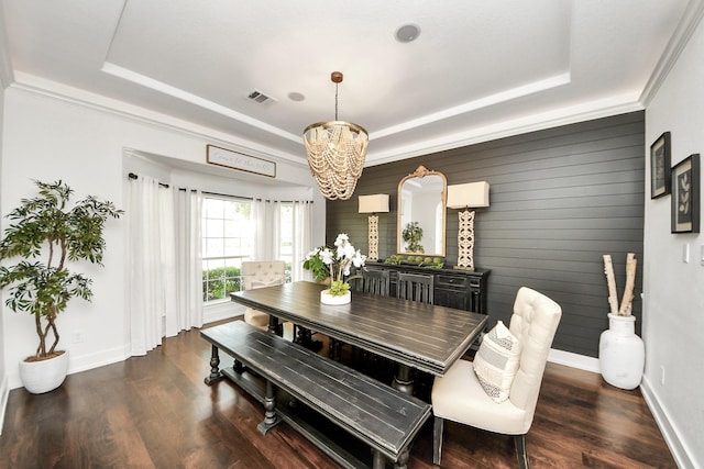 19910 Standing Cypress Dr, Spring, TX 77379 - dining space featuring a tray ceiling, a chandelier, and baseboards