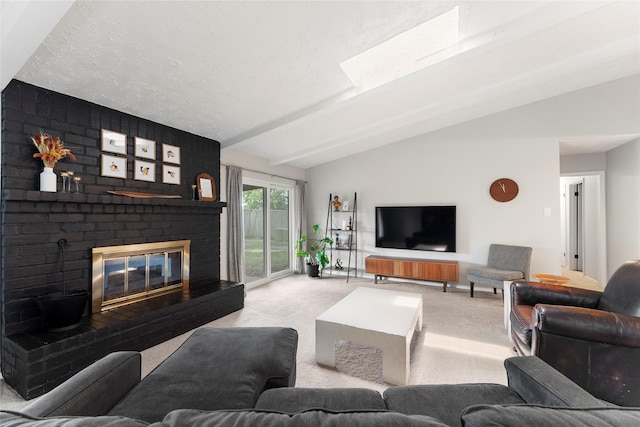 3531 Acorn Springs Ln, Spring, TX 77389 - living area featuring carpet flooring and a fireplace
