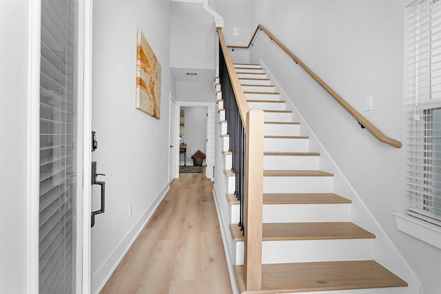 1616 Euel St, Houston, TX 77009 - stairway with wood finished floors and baseboards