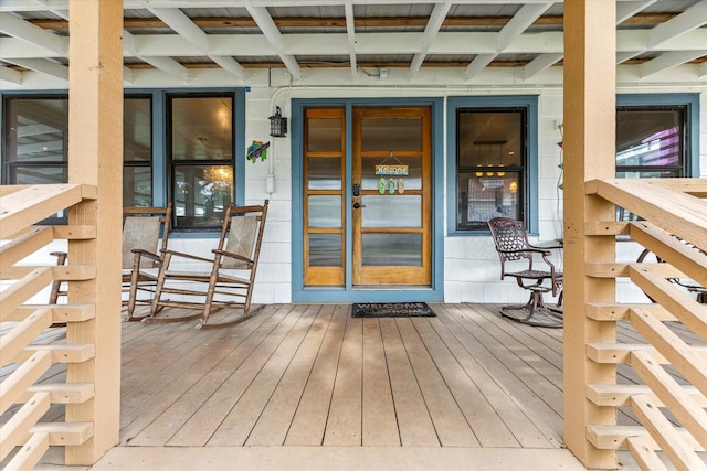 210 Queen Rd, Clear Lake Shores, TX 77565 - view of wooden porch