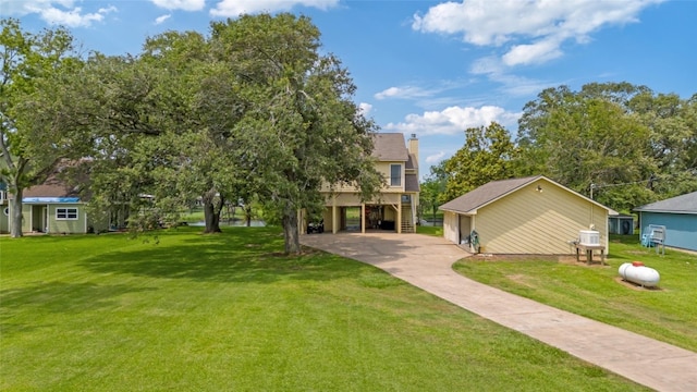 287 County Road 416, Brazoria, TX 77422 - view of grassy yard featuring stairway