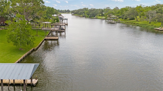 287 County Road 416, Brazoria, TX 77422 - dock featuring a water view and view of wooded area