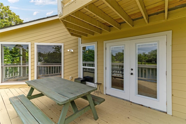 287 County Road 416, Brazoria, TX 77422 - deck featuring outdoor dining space and french doors