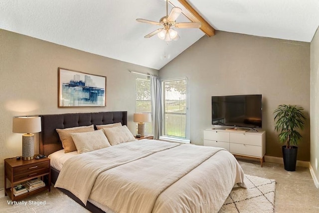287 County Road 416, Brazoria, TX 77422 - bedroom with light colored carpet, baseboards, and a ceiling fan