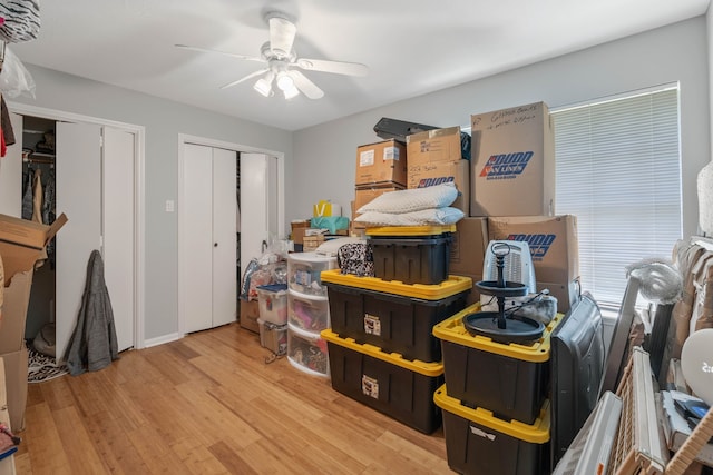 2828 S Logrun Cir, The Woodlands, TX 77380 - storage room with a ceiling fan