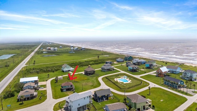 986 Tuna Dr, Crystal Beach, TX 77650 - aerial view of waterfront with a beach