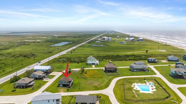 986 Tuna Dr, Crystal Beach, TX 77650 - bird's eye view of a nearby body of water and a pool