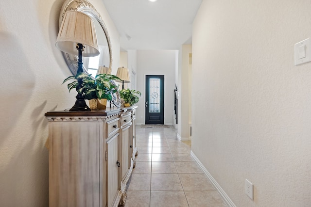 19823 Sonterra Ln, Richmond, TX 77407 - hall with light tile patterned flooring and baseboards