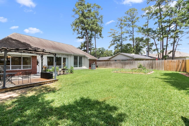 17322 Camberwell Green Ln, Houston, TX 77070 - view of yard featuring a wooden deck