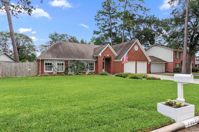 17322 Camberwell Green Ln, Houston, TX 77070 - view of front facade featuring brick siding, an attached garage, driveway, and roof with shingles