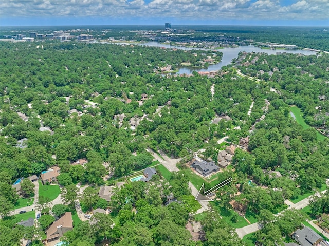 52 S Havenridge Dr, The Woodlands, TX 77381 - aerial view of a nearby body of water