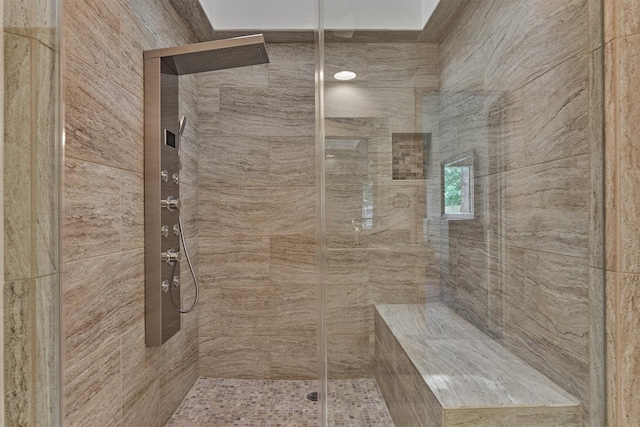 52 S Havenridge Dr, The Woodlands, TX 77381 - bathroom with tiled shower