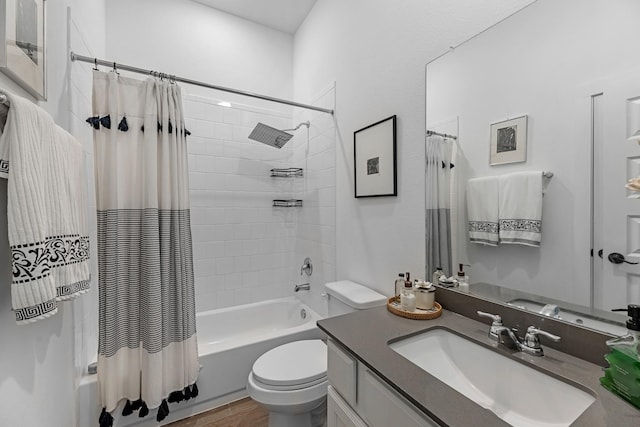 4818 Nodding Thistle Trl, Fulshear, TX 77441 - full bathroom featuring vanity, shower / bath combo, and toilet