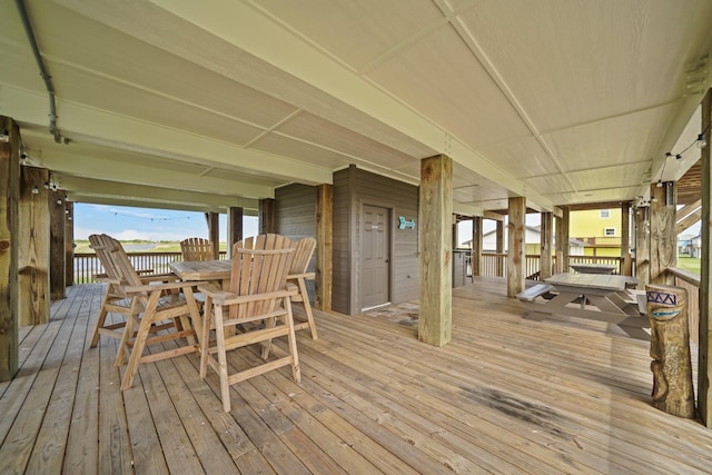 898 Mr G, Crystal Beach, TX 77650 - wooden terrace with a water view