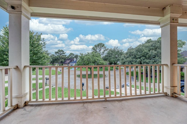 14102 N Suddley Castle St, Houston, TX 77095 - balcony featuring view of wooded area