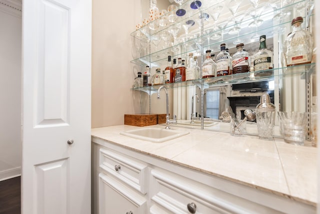 14102 N Suddley Castle St, Houston, TX 77095 - indoor wet bar with wood finished floors