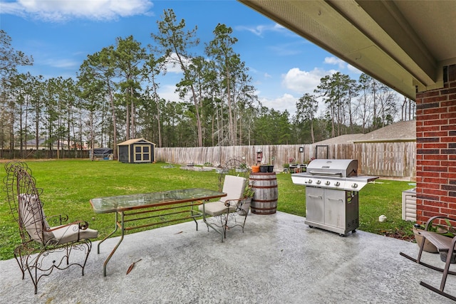 19715 Desna Dr, Porter, TX 77365 - view of patio / terrace featuring grilling area and view of scattered trees
