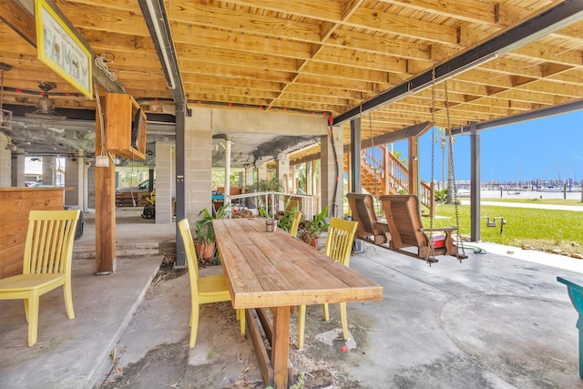 319 W Shore Dr, Kemah, TX 77565 - view of patio / terrace with stairs