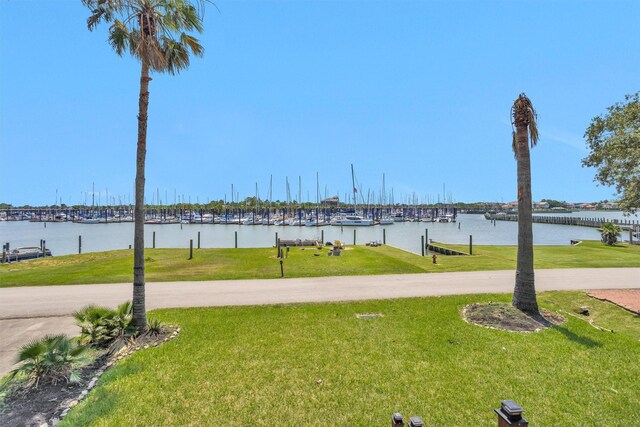 319 W Shore Dr, Kemah, TX 77565 - water view with a boat dock