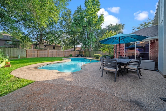 1802 Moston Dr, Spring, TX 77386 - view of pool featuring a fenced backyard and a patio area