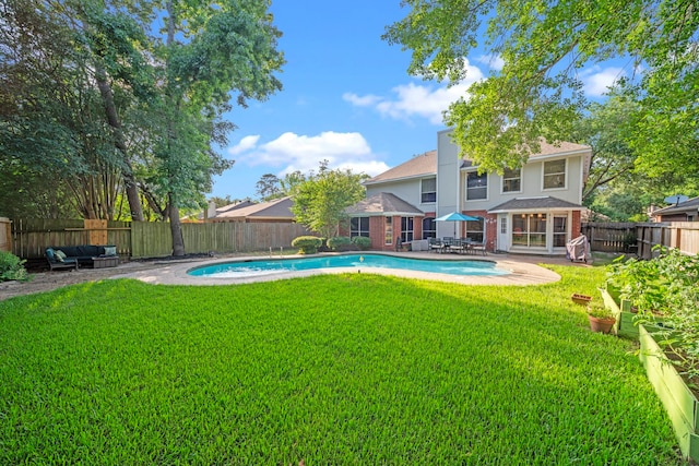 1802 Moston Dr, Spring, TX 77386 - view of swimming pool featuring a patio and an outdoor hangout area