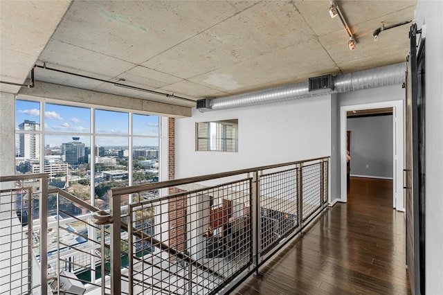 2000 Bagby St Unit 13430, Houston, TX 77002 - hallway featuring wood-type flooring and a view of city