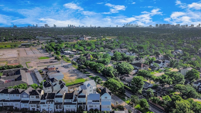 4005 Woodshire Village Ests, Houston, TX 77025 - aerial overview of property's location featuring skyline