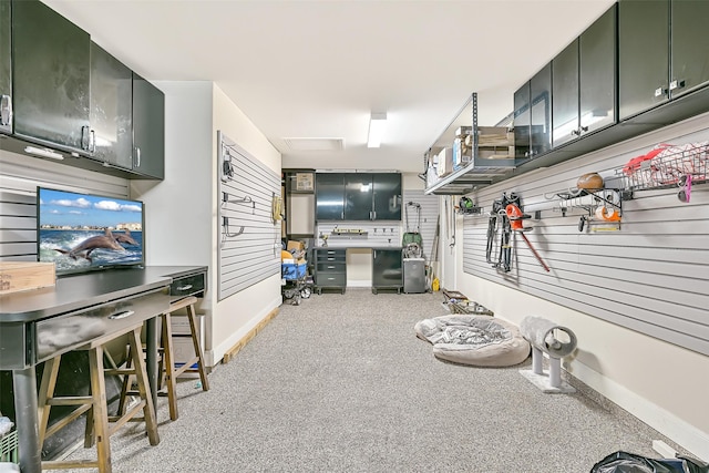 1013 Bolivar Point Ln, Friendswood, TX 77546 - living area with baseboards and attic access