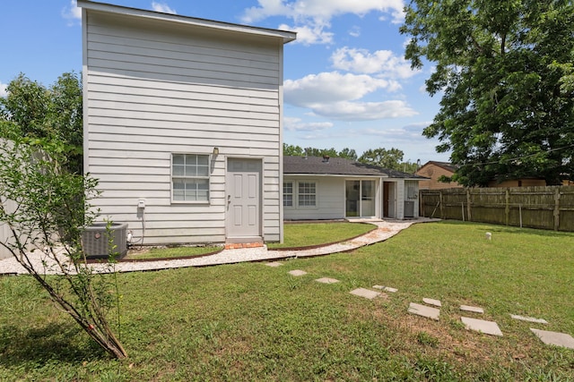 6414 Crestridge St, Houston, TX 77033 - rear view of property with central AC unit